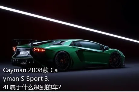 Cayman 2008款 Cayman S Sport 3.4L属于什么级别的车？
