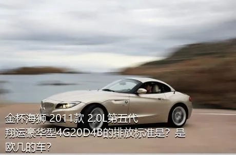 金杯海狮 2011款 2.0L第五代翔运豪华型4G20D4B的排放标准是？是欧几的车？