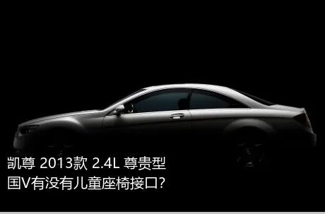 凯尊 2013款 2.4L 尊贵型 国V有没有儿童座椅接口？
