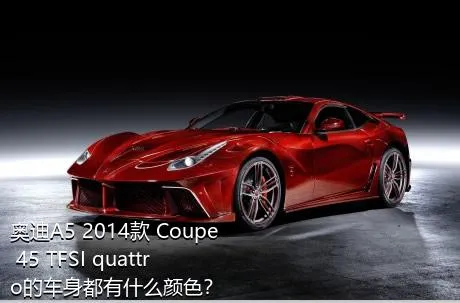 奥迪A5 2014款 Coupe 45 TFSI quattro的车身都有什么颜色？