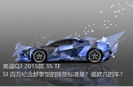 奥迪Q3 2015款 35 TFSI 百万纪念舒享型的排放标准是？是欧几的车？
