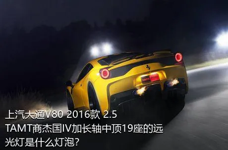 上汽大通V80 2016款 2.5TAMT商杰国IV加长轴中顶19座的远光灯是什么灯泡？