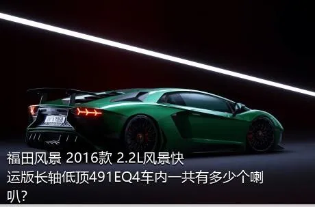 福田风景 2016款 2.2L风景快运版长轴低顶491EQ4车内一共有多少个喇叭？