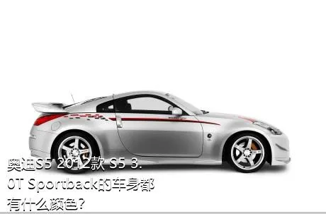 奥迪S5 2012款 S5 3.0T Sportback的车身都有什么颜色？