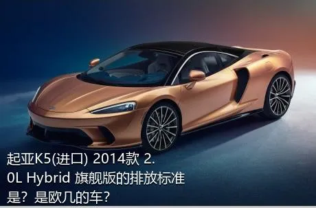 起亚K5(进口) 2014款 2.0L Hybrid 旗舰版的排放标准是？是欧几的车？