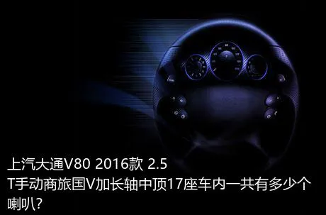 上汽大通V80 2016款 2.5T手动商旅国V加长轴中顶17座车内一共有多少个喇叭？