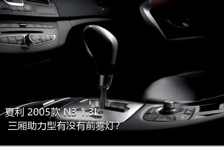 夏利 2005款 N3 1.3L 三厢助力型有没有前雾灯？