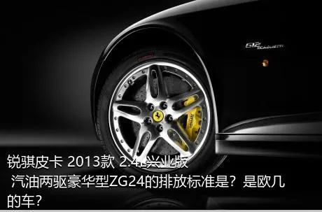 锐骐皮卡 2013款 2.4L兴业版 汽油两驱豪华型ZG24的排放标准是？是欧几的车？