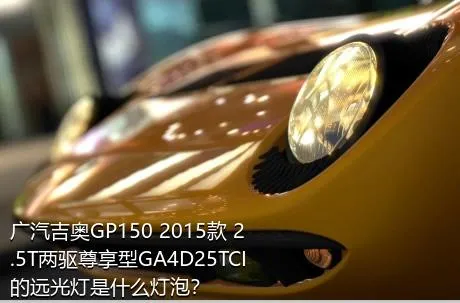 广汽吉奥GP150 2015款 2.5T两驱尊享型GA4D25TCI的远光灯是什么灯泡？