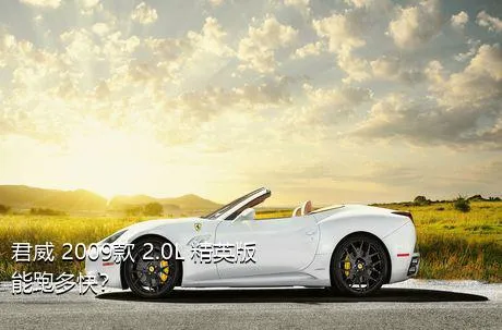 君威 2009款 2.0L 精英版能跑多快？