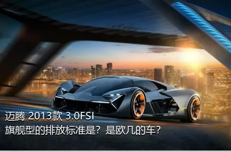 迈腾 2013款 3.0FSI 旗舰型的排放标准是？是欧几的车？
