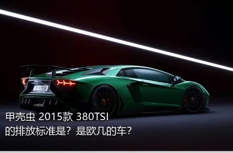 甲壳虫 2015款 380TSI的排放标准是？是欧几的车？