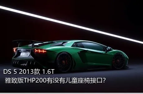 DS 5 2013款 1.6T 雅致版THP200有没有儿童座椅接口？