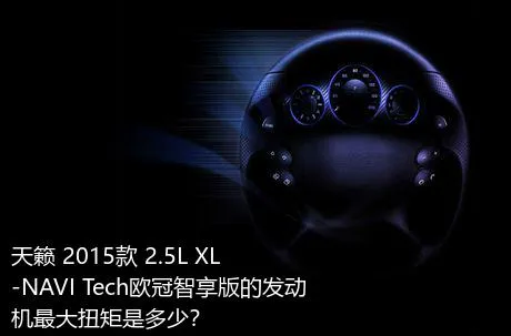 天籁 2015款 2.5L XL-NAVI Tech欧冠智享版的发动机最大扭矩是多少？