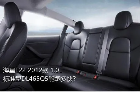 海星T22 2012款 1.0L标准型DL465Q5能跑多快？