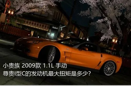 小贵族 2009款 1.1L 手动尊贵I型C的发动机最大扭矩是多少？