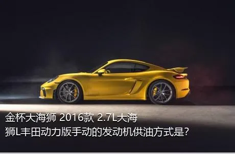 金杯大海狮 2016款 2.7L大海狮L丰田动力版手动的发动机供油方式是？