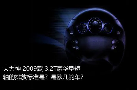 大力神 2009款 3.2T豪华型短轴的排放标准是？是欧几的车？