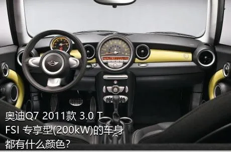 奥迪Q7 2011款 3.0 TFSI 专享型(200kW)的车身都有什么颜色？