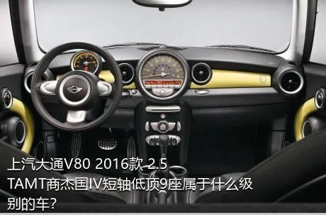上汽大通V80 2016款 2.5TAMT商杰国IV短轴低顶9座属于什么级别的车？