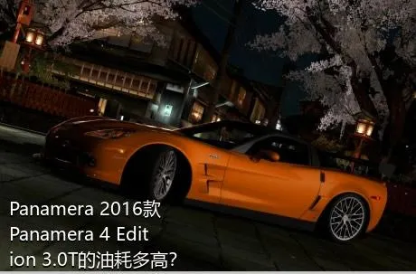 Panamera 2016款 Panamera 4 Edition 3.0T的油耗多高？