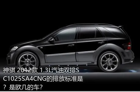 神骐 2012款 1.3L汽油双排SC1025SA4CNG的排放标准是？是欧几的车？