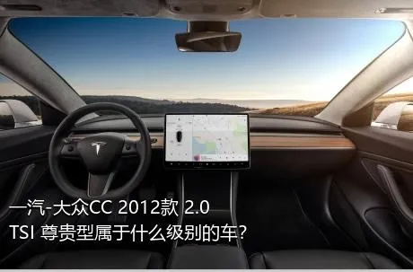 一汽-大众CC 2012款 2.0TSI 尊贵型属于什么级别的车？