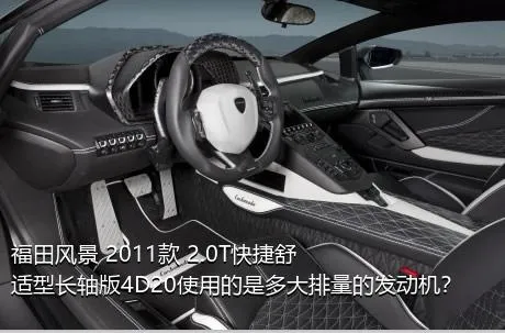 福田风景 2011款 2.0T快捷舒适型长轴版4D20使用的是多大排量的发动机？