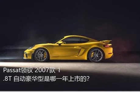 Passat领驭 2007款 1.8T 自动豪华型是哪一年上市的？