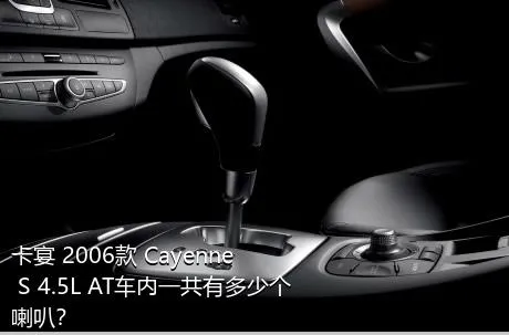 卡宴 2006款 Cayenne S 4.5L AT车内一共有多少个喇叭？