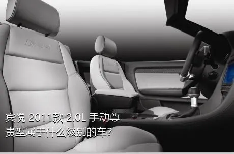 宾悦 2011款 2.0L 手动尊贵型属于什么级别的车？