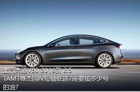 上汽大通V80 2016款 2.5TAMT尊杰国IV短轴低顶7座要加多少号的油？