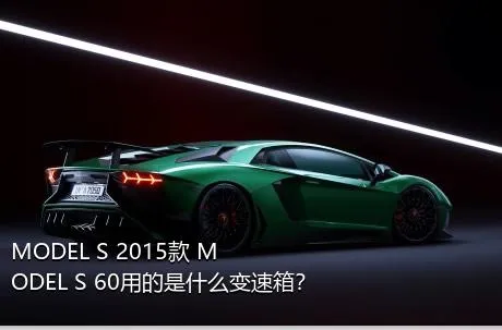 MODEL S 2015款 MODEL S 60用的是什么变速箱？