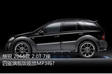 格锐 2016款 2.0T 7座四驱旗舰版能放MP3吗？