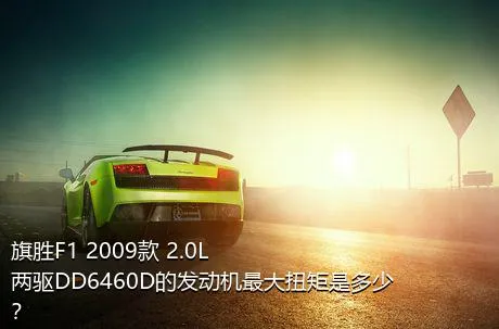 旗胜F1 2009款 2.0L 两驱DD6460D的发动机最大扭矩是多少？