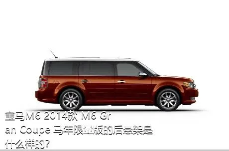 宝马M6 2014款 M6 Gran Coupe 马年限量版的后悬架是什么样的？