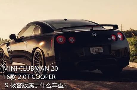 MINI CLUBMAN 2016款 2.0T COOPER S 极客版属于什么车型？