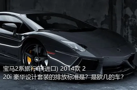 宝马2系旅行车(进口) 2014款 220i 豪华设计套装的排放标准是？是欧几的车？