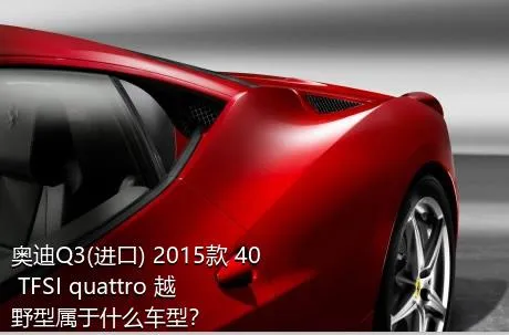 奥迪Q3(进口) 2015款 40 TFSI quattro 越野型属于什么车型？