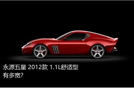永源五星 2012款 1.1L舒适型有多宽？