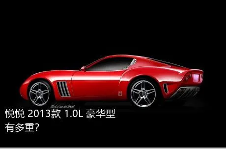 悦悦 2013款 1.0L 豪华型有多重？
