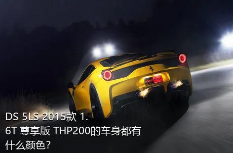 DS 5LS 2015款 1.6T 尊享版 THP200的车身都有什么颜色？