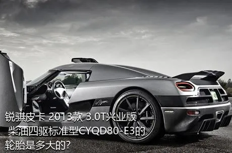 锐骐皮卡 2013款 3.0T兴业版 柴油四驱标准型CYQD80-E3的轮胎是多大的？