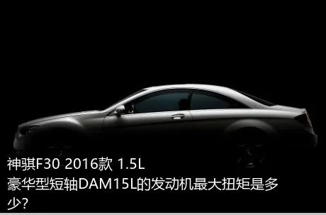 神骐F30 2016款 1.5L豪华型短轴DAM15L的发动机最大扭矩是多少？