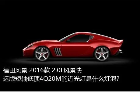 福田风景 2016款 2.0L风景快运版短轴低顶4Q20M的近光灯是什么灯泡？