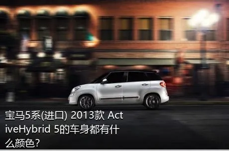 宝马5系(进口) 2013款 ActiveHybrid 5的车身都有什么颜色？