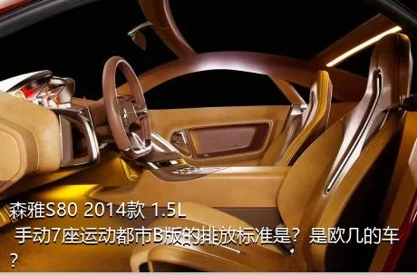 森雅S80 2014款 1.5L 手动7座运动都市B版的排放标准是？是欧几的车？