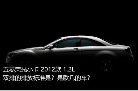 五菱荣光小卡 2012款 1.2L 双排的排放标准是？是欧几的车？