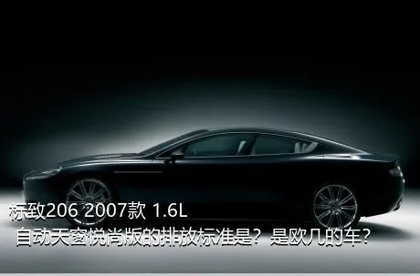 标致206 2007款 1.6L 自动天窗悦尚版的排放标准是？是欧几的车？