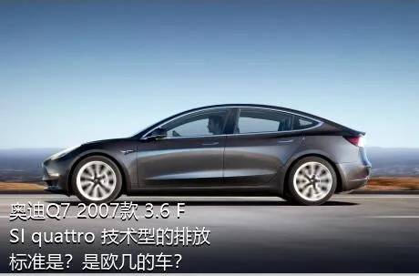 奥迪Q7 2007款 3.6 FSI quattro 技术型的排放标准是？是欧几的车？